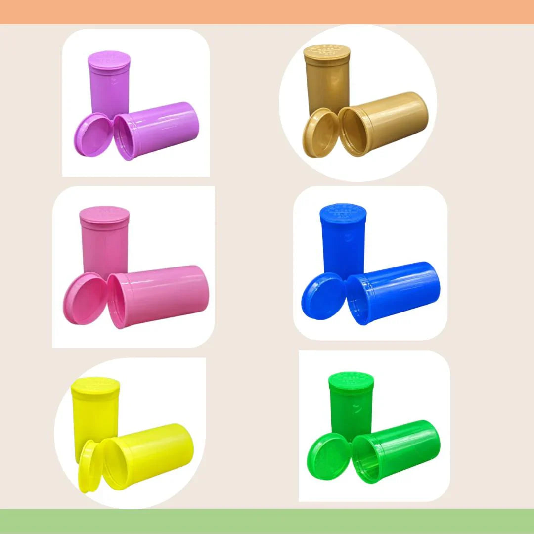 19 Drams Pop Top Containers - Secure Storage for Herbs & Medicine - Zaam Products