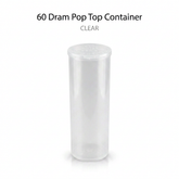 Clear 60 Dram Pop Top Containers – Squeeze Top PP Plastic Storage Tubes | 13.5cm x 4.5cm | 75 Pack