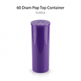 Purple 60 Dram Pop Top Containers – Squeeze Top PP Plastic Storage Tubes | 13.5cm x 4.5cm | 75 Pack