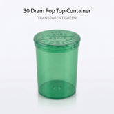 Transparent Green 30 Dram Pop Top Containers 160Pcs – Squeeze-to-Open PP Plastic Storage Tubes | 70mm x 47mm