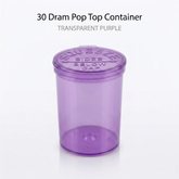 Transparent Purple 30 Dram Pop Top Containers 160 Pcs – Squeeze-to-Open PP Plastic Storage Tubes | 70mm x 47mm