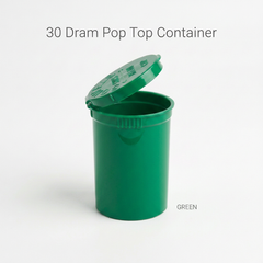 Green 30 Dram Pop Top Containers 160 Pcs – Squeeze-to-Open PP Plastic Storage Tubes | 70mm x 47mm
