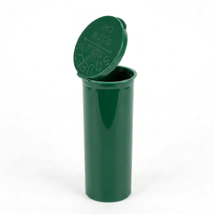Green 60 Dram Pop Top Containers – Squeeze Top PP Plastic Storage Tubes | 13.5cm x 4.5cm | 75 Pack