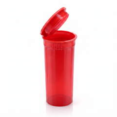 Red 13 Dram Pop Top Containers – Version Z, 80mm x 30mm PP Plastic Squeeze Lid Storage Pots – Box of 315