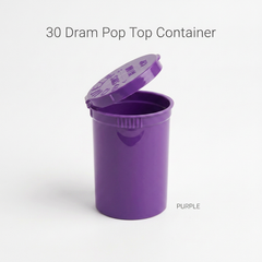 Purple 30 Dram Pop Top Containers 160 Pcs – Squeeze-to-Open PP Plastic Storage Tubes | 70mm x 47mm