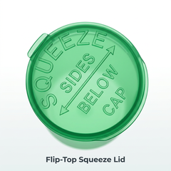 Transparent Green 30 Dram Pop Top Containers 160Pcs – Squeeze-to-Open PP Plastic Storage Tubes | 70mm x 47mm