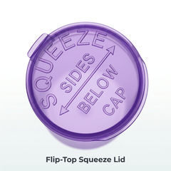 Transparent Purple 30 Dram Pop Top Containers 160 Pcs – Squeeze-to-Open PP Plastic Storage Tubes | 70mm x 47mm