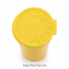 Yellow 13 Dram Pop Top Containers – Version Z, 80mm x 30mm PP Plastic Storage Pots – Box of 315