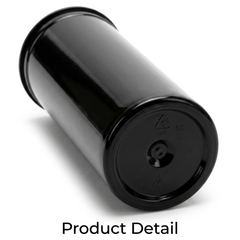 Black 60 Dram Pop Top Containers – Squeeze Top PP Plastic Storage Tubes | 13.5cm x 4.5cm | 75 Pack