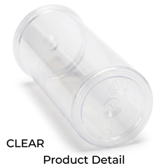 Clear 60 Dram Pop Top Containers – Squeeze Top PP Plastic Storage Tubes | 13.5cm x 4.5cm | 75 Pack