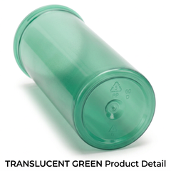 Translucent Green 60 Dram Pop Top Containers – Squeeze-to-Open PP Plastic Storage Tubes | 13.5cm x 4.5cm | Pack of 75