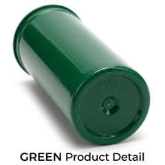Green 60 Dram Pop Top Containers – Squeeze Top PP Plastic Storage Tubes | 13.5cm x 4.5cm | 75 Pack