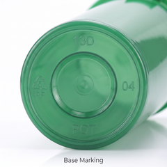Green 13 Dram Pop Top Containers – Version Z | Plastic Storage Vials | 80mm height x 30mm diameter – Box of 315