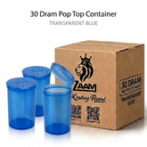Transparent Blue 30 Dram Pop Top Containers 160 Pcs – Squeeze-to-Open PP Plastic Storage Tubes | 70mm x 47mm