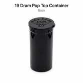 Black 19 Dram Pop Top Containers 225 Pcs – Squeeze-to-Open PP Plastic Storage Tubes | 7cm x 3.8cm