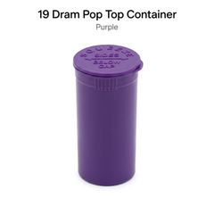 Purple 19 Dram Pop Top Containers 225 Pcs– Squeeze-to-Open PP Plastic Storage Tubes | 7cm x 3.8cm
