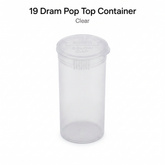 Clear 19 Dram Pop Top Containers 225 Pcs – Transparent Squeeze-to-Open PP Plastic Storage Tubes | 7cm x 3.8cm