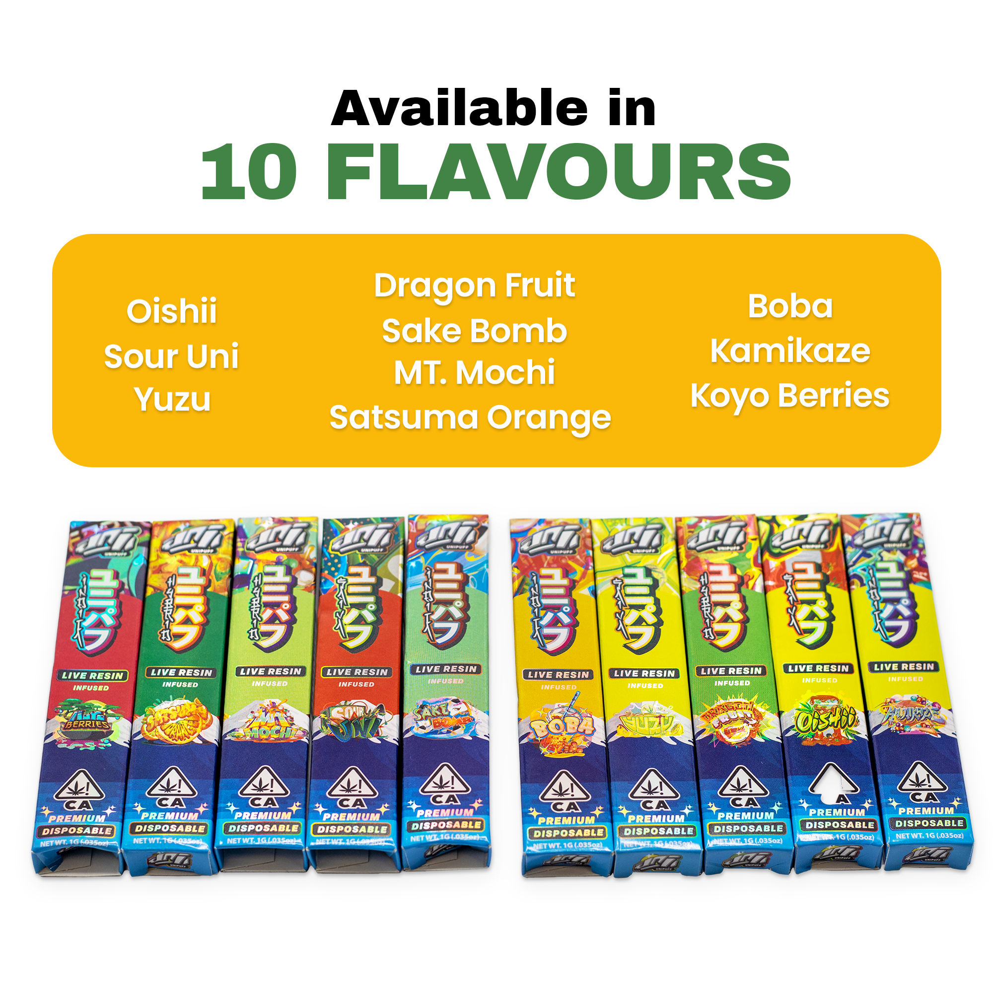 Uni Puff Flavours