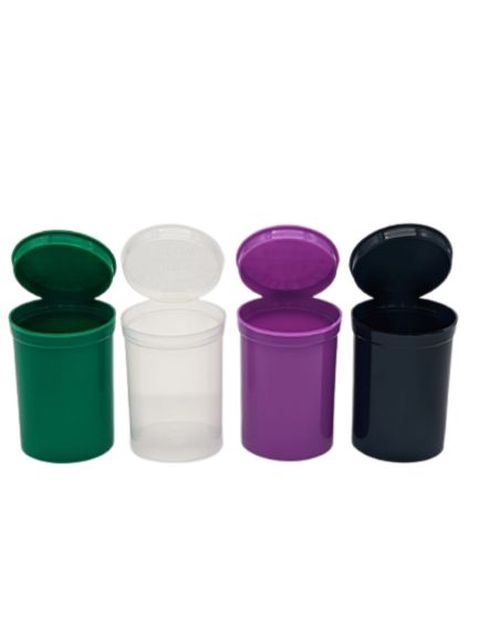 160 x 30 Drams Pop Top Containers vials, Child Resistant Bottles, Herbs & Medicine Container, Squeeze Drams Different Colors available Full Box By Zaam Products