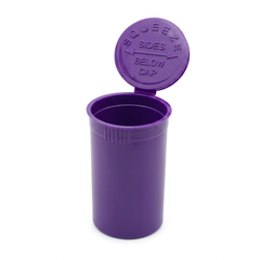 Purple 19 Dram Pop Top Containers 225 Pcs– Squeeze-to-Open PP Plastic Storage Tubes | 7cm x 3.8cm
