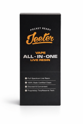 JEETER 1G Premium All-in-One Empty Carts (10 units box) Live Resin Refillable Vape Cartridge Lab Tested & Certified Clean