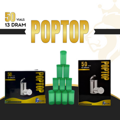 Premium 13 Dram Pop Top Containers – Airtight, Smell-Proof & Child-Resistant Vials for Herbs, Pills & Small Items | New Colors | 50 or 100 Pack