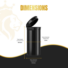 Premium 13 Dram Pop Top Containers – Airtight, Smell-Proof & Child-Resistant Vials for Herbs, Pills & Small Items | New Colors | 50 or 100 Pack