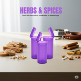 225 x 19 Drams Pop Top Containers vials, Herbs & Medicine Container, Squeeze Drams Many Color Full Box By Zaam Products