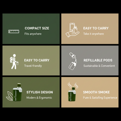 Raw Garden Sprout 1ml Empty Cartridge – Premium Reusable Vaporizer with Anti-Clog Design, Preheat, and USB-C Charging