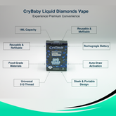 CryBaby Live Resin Liquid Diamonds – 1g EMPTY CARTS | Refillable & Reusable Vape Cartridges