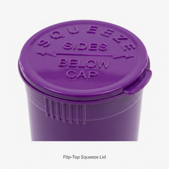 Purple 19 Dram Pop Top Containers 225 Pcs– Squeeze-to-Open PP Plastic Storage Tubes | 7cm x 3.8cm