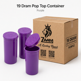 Purple 19 Dram Pop Top Containers 225 Pcs– Squeeze-to-Open PP Plastic Storage Tubes | 7cm x 3.8cm