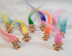 Fat-catz-copy-catz 5x Mini Trolls Figure Dolls – Vintage Style Collectible Toys, Party Favors & Cake Toppers (2cm Tall)