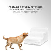 Premium Adjustable Dog Steps for Bed, Couch & Car | Non-Slip Portable Pet Stairs