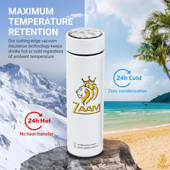 Zaam Hot Water Bottle with Digital Temperature Display - Stay Warm in Style