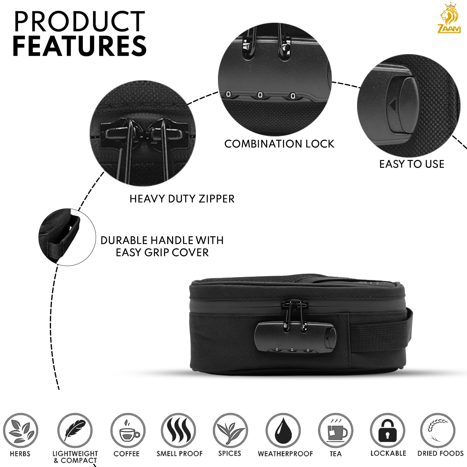 Storage Bag | Secure Storage | Heavy Duty Child Proof | Combo Lock to Prevent Unwanted Acces