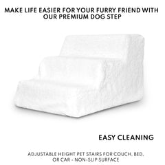 New Pet Step Premium Dog Step - Portable and Sturdy Pet Stairs for Easy Access, Ideal for Small and Elderly Dogs