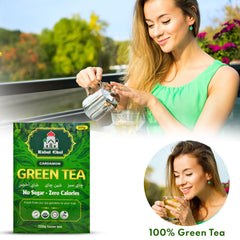 Kabul Chai: 100% Green Tea - No Sugar, No Calories | Certified | Halal | 500g | 200g Loose Tea