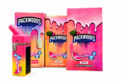 Packwoods Los Angeles 1ml Empty Vape Carts – 50 Units Master Box | 10 Flavours, 5 Units Each | Refillable Empty Carts