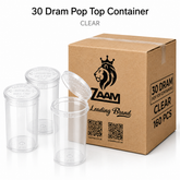 Clear 30 Dram Pop Top Containers 160 Pcs – Squeeze-to-Open PP Plastic Storage Tubes | 70mm x 47mm