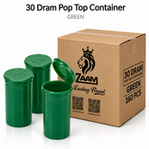 Green 30 Dram Pop Top Containers 160 Pcs – Squeeze-to-Open PP Plastic Storage Tubes | 70mm x 47mm