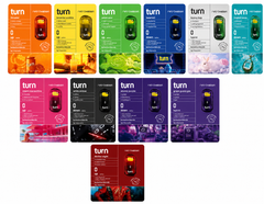 New TURN Retrovision Empty Carts Master Box | 10 Flavors x 5 Units Each | 50 Empty Carts