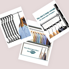 Zaam Magic Hangers - Closet Space Saver Organizer (Set of 10) | Heavy Duty Sturdy Hooks