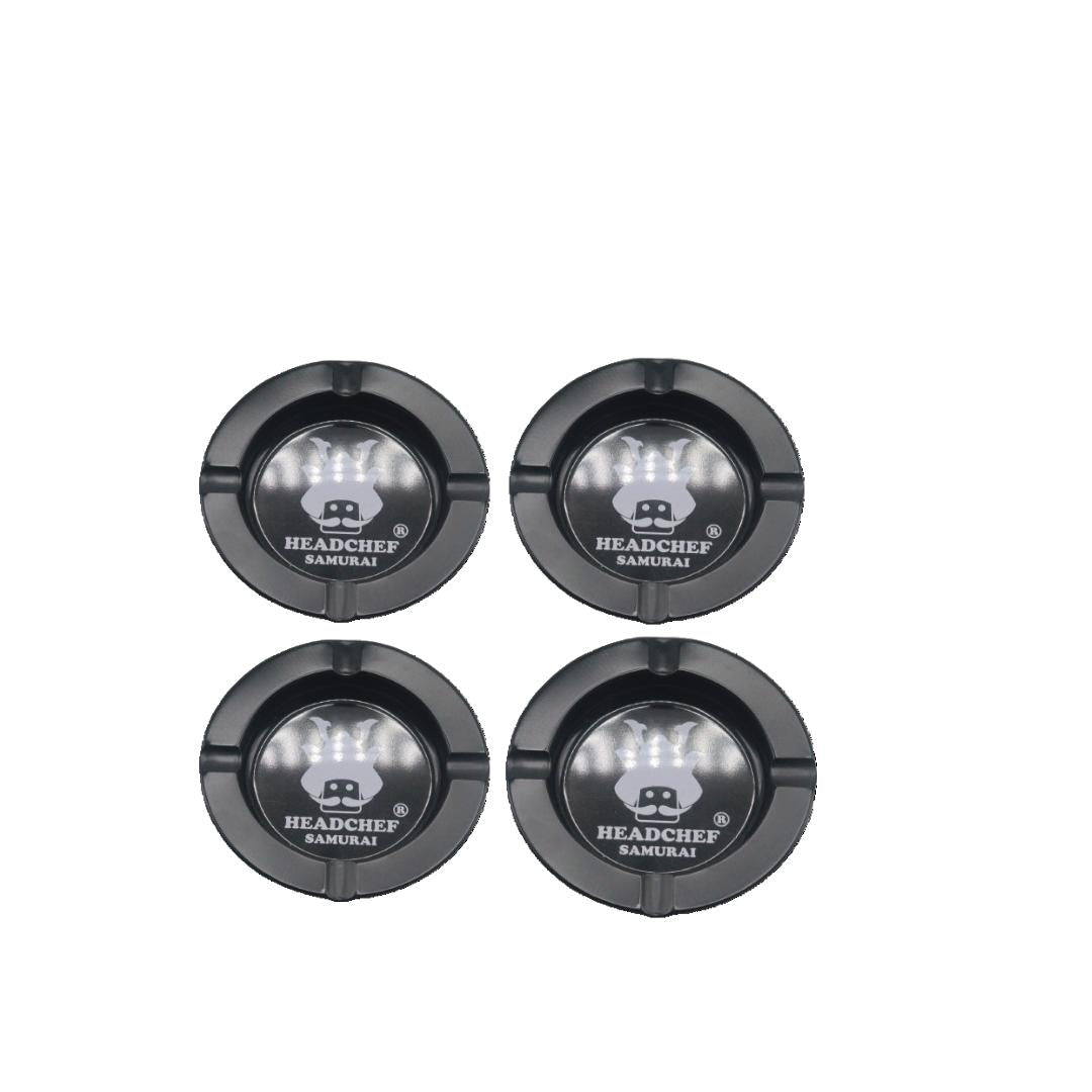 Premium Glass & Metal Round Mini Tray