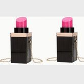 Mini Lipstick-Shaped Novelty Crossbody Bag – Trendy, Branded & Luxe