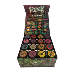 Persy Minis Snowballs – Complete 16 Flavors (Empty Jars, For Display Use Only) | One Ounce Capacity – "For Trappers Not Rappers" | Los Angeles Drop