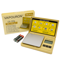 VAPOURON Digital Pocket Scale CS-100g (100g x 0.01g) Golden With Batteries