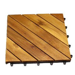 Deck Wooden Outdoor Tiles | Pack of 10 Tiles| Free Shipment| 30 x 30 cm