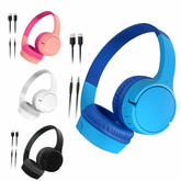 Belkin SoundForm Mini Kids Wireless Headphones – Over-Ear Bluetooth Headset with Mic, 30H Battery, Safe Sound Limit & Fun Stickers