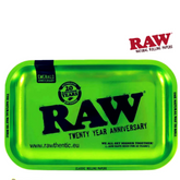 RAW 20th Anniversary Rolling Tray – Emerald Green – Medium Metal Tray – Limited Edition